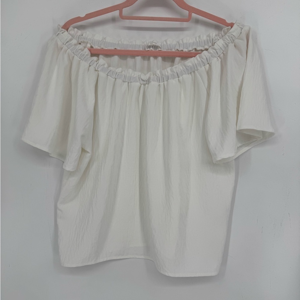 Cherish Women's White Off-Shoulder Blouse Size Large